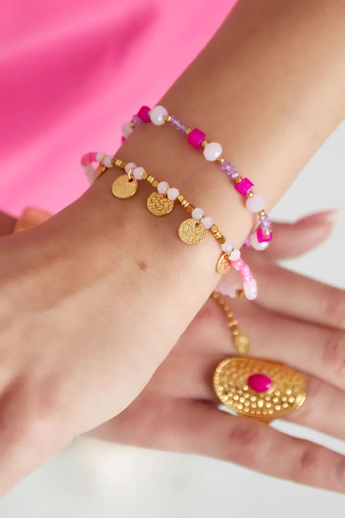 Armband Pink Party Goud - LoveSieraden